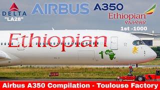 AIRBUS A350 Compilation include Ethiopian Airl Sichuan Airl Delta Air France Lufthansa.. 2024