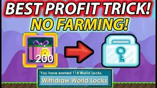 EASY WLS FROM OPENING LOCK AND LOADED GATCHA BEST NO FARMING PROFIT Growtopia
