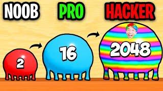 NOOB vs PRO vs HACKER In BLOB MERGE 3D MAX LEVEL 2048