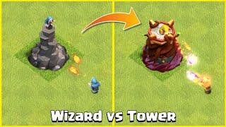 Every Level Wizard vs Wizard Tower  Clash of Clans