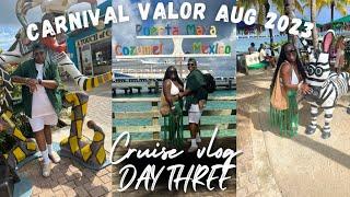 CARNIVAL VALOR CRUISE 2023 DAY 3  COZUMEL MEXICO  PARADISE BEACH  DEAL OR NO DEAL  JAS & DAI TV