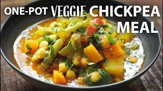 One Pot CHICKPEA VEGETABLE Recipe  Easy Vegetarian and Vegan Meals  Chickpea Recipes