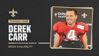 Derek Carr talks NFL Preseason Saints Offense  Saints Training Camp 2024