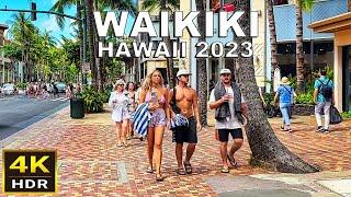 4K HDR Waikiki Narrated Walk - 2023 - Honolulu Oahu Hawaii