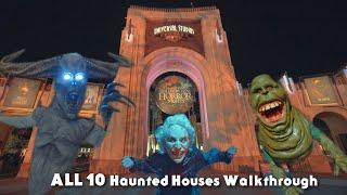 ALL 10 Houses Walkthrough  Halloween Horror Nights 2024 at Universal Orlando  HHN 2024