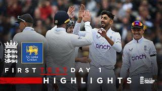 Woakes & Bashir Take 3-Wickets Each  Highlights - England v Sri Lanka Day 1  Rothesay Test 2024