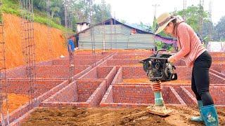 Build A House Worth $100K - Can These Women Do It? Solid Foundation And Pillars  Hoang Thi Niem