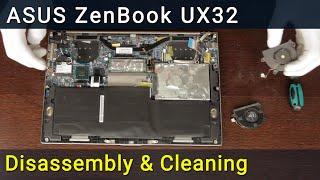 Asus ZenBook UX32A UX32VD Disassembly and Fan Cleaning