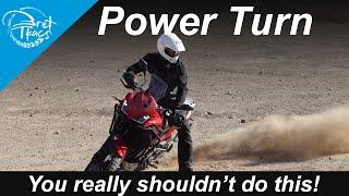 How to Power turn 180 degree U turn from a stop uturn a motorcycle