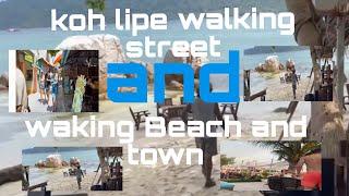 koh lipe walking street and walking beach town  Thailand