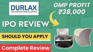 Durlax Top Surface ipo review Durlax Top Surface Limited IPO  GMP  Review  Analysis