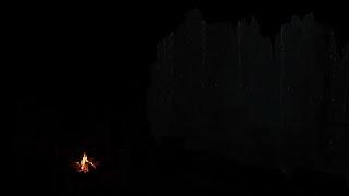 Deep Sleep in a Cozy Rainy Thunder Cave Bonfire Sounds and for Stress Relief  Find inner peace