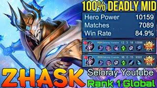 7000+ Matches with 84% Win Rate Zhask Double Gameplay - Top 1 Global Zhask by Seloray Youtube - ML