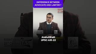 Anshul Bhatt AIR 22  UPSC CSE 2023 Topper  Mock Interview  Difference between Advocate & Lawyer