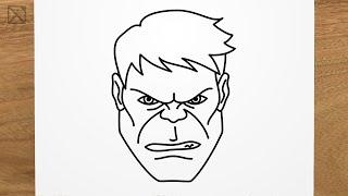 How to draw HULK Marvel step by step EASY