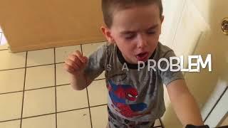 Toddler tantrum over a cell phone.