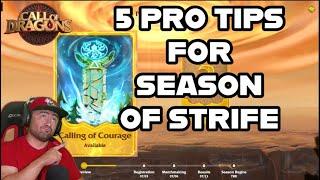 TOP 5 TIPS FOR SEASON OF STRIFE PREP