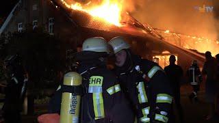 Retter bei Einsatz angegriffen Großbrand in Holtland hat deftiges Nachspiel