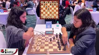 IM Tania Sachdev vs WGM Srija Seshadri  Asian Continental Womens Blitz Chess Championship-2022