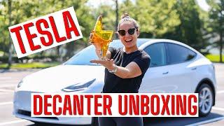 BRAND NEW Tesla Decanter Unboxing Its better than the Tesla Tequila JQLouise Tesla Model Y Boston