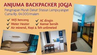 Penginapan murah di Jogja cuma Rp. 64.000 dekat stasiun lempuyangan. ANJUMA BACKPACKER Review.