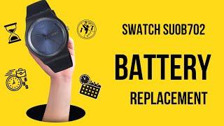 How to replacement a battery swatch SUOB702 watch  tutorial #watchservicebd