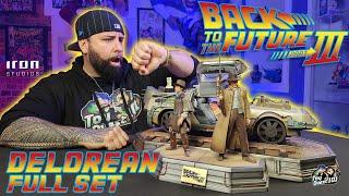 Back to The Future 3 Iron Studios 110 Full DeLorean Set with Marty and Doc Brown review