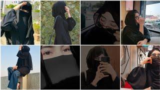 Hijab girl hide face pic Attractive islamic stylish girl dp 2024islamic girl whatsapp dpdp pics