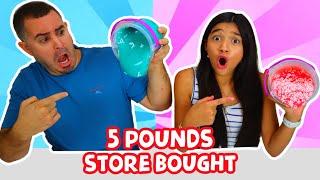 FIX THIS 5 GALLON OF STORE BOUGHT SLIME CHALLENGE WITH SUPER DAD