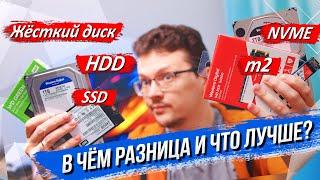 В чём разница и что лучше выбрать жёсткий дискHDDSSDm2 или NVMe?