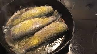 Cooking Trout in a Frying Pan