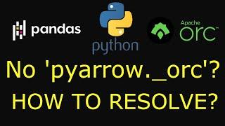 How I solved No module named pyarrow._orc error? - ORC to dataframe in Python