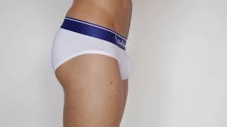 Walking Jack - Underwear - 01 CORE Briefs White with Blue waistband