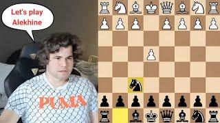 Carlsen shows how to play Alekhines Defence️