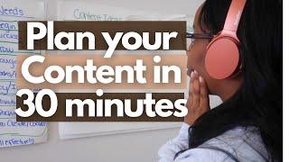 How to Plan Consistent Content in 30 Minutes  Easy to Follow Video Content Strategy