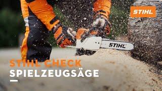 STIHL Check Spielzeugsäge die leichteste Motorsäge im STIHL Sortiment