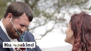 Tears pour down grooms face at brides wedding day gift  Humankind