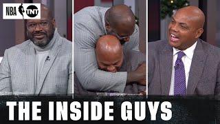 Shaq and Chuck Hug It Out ️  NBA on TNT