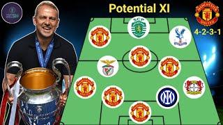 Hansi flick predicted lineup for Manchester United with transfers 4231 formation  Ten hag replace