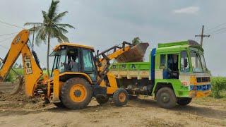 Truck fully loaded by JCB 3DX Machine  Truck and JCP Videos