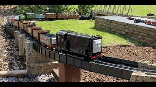 Bachmann G Scale Diesel & Paxton Handling a Long Train up a 140 Gradient