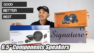Good Better Best 6.5 Component Speakers Alpine R-S65C.2 Memphis PRX-60C and BLAM S165.80+