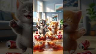 Naughty Kittens#ai #cat #aicat #catstory #shorts #meow #catvideos #cuteanimal #animation #cartoon