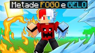 P3DRU é metade FOGO e metade GELO no Minecraft