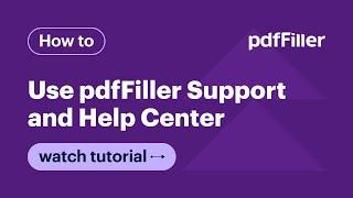 How to Use Help in pdfFiller