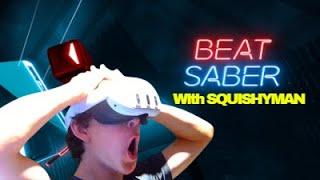 TRYING TO BEAT GHOST IN BEAT SABER go at 2 mins