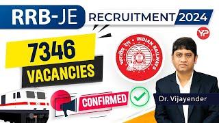 7346 Vacancies in RRB JE 2024 recruitment notification  All Details Junior Engineer