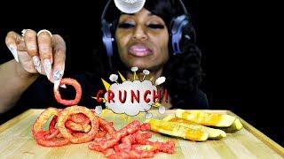 ASMR Epic Fail Pickles Flaming Hot Cheetos & Onion Rings Intense Sounds