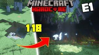 I Transformed a CAVE Into The OVERWORLD In Minecraft 1.18 Hardcore Mode E1