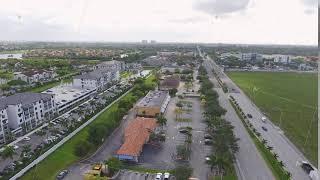 Aerial footage of area in Broward county Florida